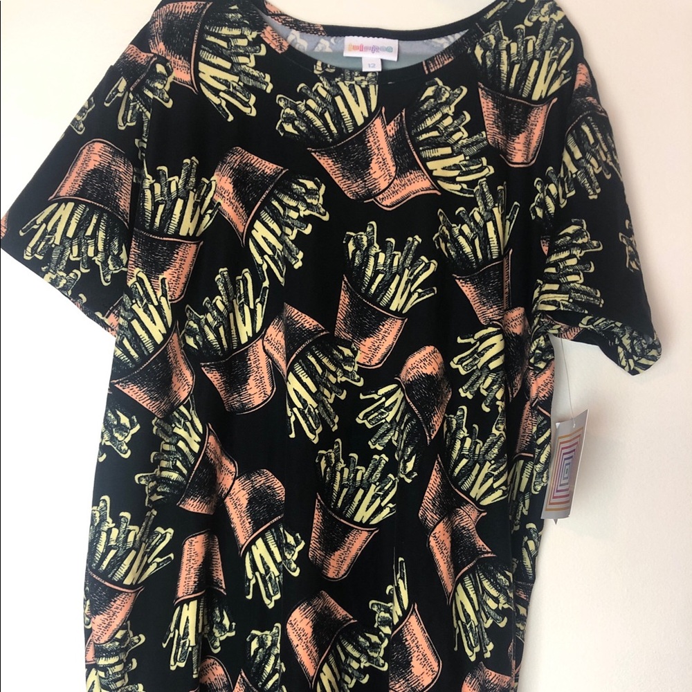 LuLaRoe Kids Gracie with French Fries size 12
